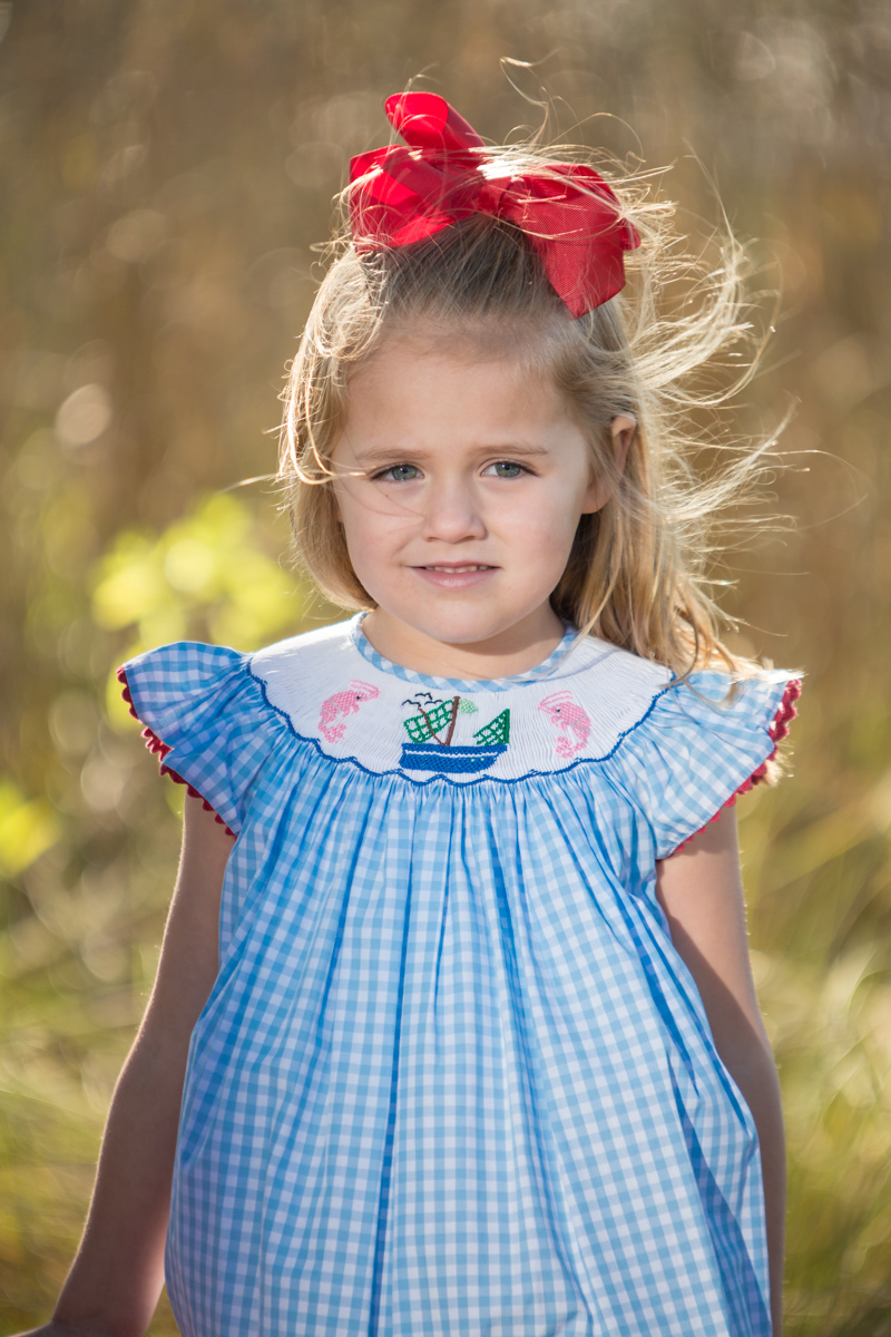 Lowcountry Shrimp Bishop Gown - childrens clothing smocked heirloom