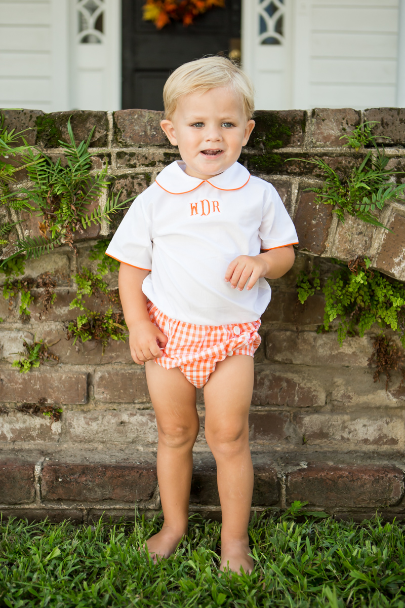 baby boy smocked thanksgiving outfit